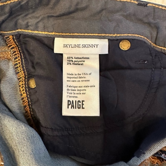 LIKE NEW! Paige Skyline Skinny Jeans Size 29 - Picture 4 of 9